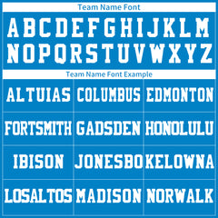 Custom Light Blue Orange Football Jersey Player Fans Team Uniforms For Adult Youth Unisex