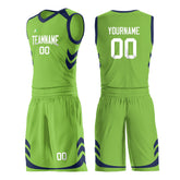 Custom Neon Green Basketball Uniform For Adult Youth Fans Mesh Jersey
