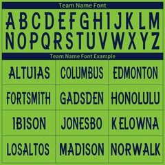 Custom Neon Green Football Jersey Athletic Shirt For Adult Youth