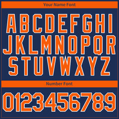 Custom Navy Baseball Jersey Authentic Hip Hop Button Down Vintage Shirt