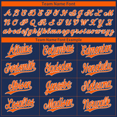 Custom Navy Baseball Jersey Authentic Hip Hop Button Down Vintage Shirt