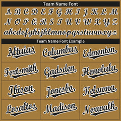 Custom Old Gold Full Button Up Mesh Fans Special Edition Authentic Baseball Jersey