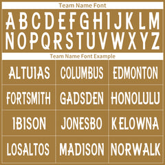 Custom Old Gold Football Jersey Athletic Shirt For Adult Youth