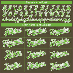 Custom Olive Full Button Down Mesh Fans Special Edition Authentic Baseball Jersey