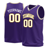 Custom Purple Basketball Jersey Mesh Sports Athletic Performance Shirts