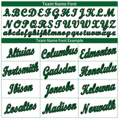 Custom Green Pinstripe Baseball Jersey Authentic Button Down Vintage White Shirt