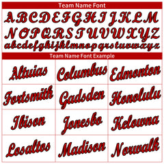 Custom Red Pinstripe Baseball Jersey Authentic Button Down Vintage White Shirt