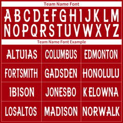 Custom Red Football Jersey Athletic Shirt For Adult Youth