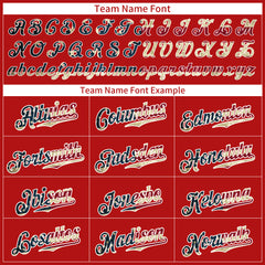 Custom Red National USA Flag Fans Special Edition Authentic Vintage Baseball Jersey