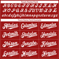 Custom Red Baseball Jersey Stitched Authentic Button Down Vintage Shirt