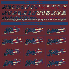 Custom Red National USA Flag Two Tone Shirts Authentic Vintage Baseball Jersey