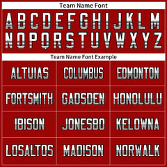 Custom Red National USA Flag Two Tone Authentic Vintage Baseball Jersey