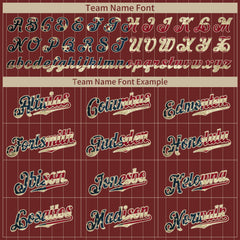 Custom Red National Flag Pinstripe Fans Special Edition Authentic Vintage Baseball Jersey