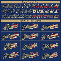 Custom Royal National USA Flag Fans Special Edition Authentic Vintage Baseball Jersey