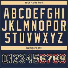 Custom Royal National USA Flag Two Tone Shirts Authentic Vintage Baseball Jersey