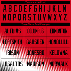 Custom Red White Split Fashion Soccer Uniform Training Outfit Sportswear Jersey