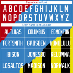 Custom Red Blue Split Fashion Soccer Uniform Training Outfit Sportswear Jersey