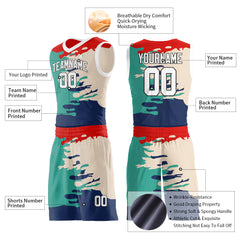 Custom Graffiti Pattern Basketball Uniform Personailzed Printed Athletic Sports Mesh Jersey
