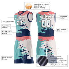 Custom Graffiti Pattern Basketball Uniform Personailzed Printed Athletic Sports Mesh Jersey