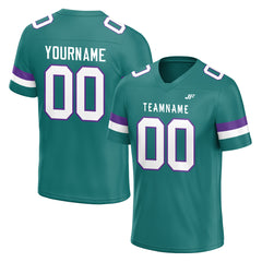 Custom Teal Football Jersey Athletic Shirt For Adult Youth
