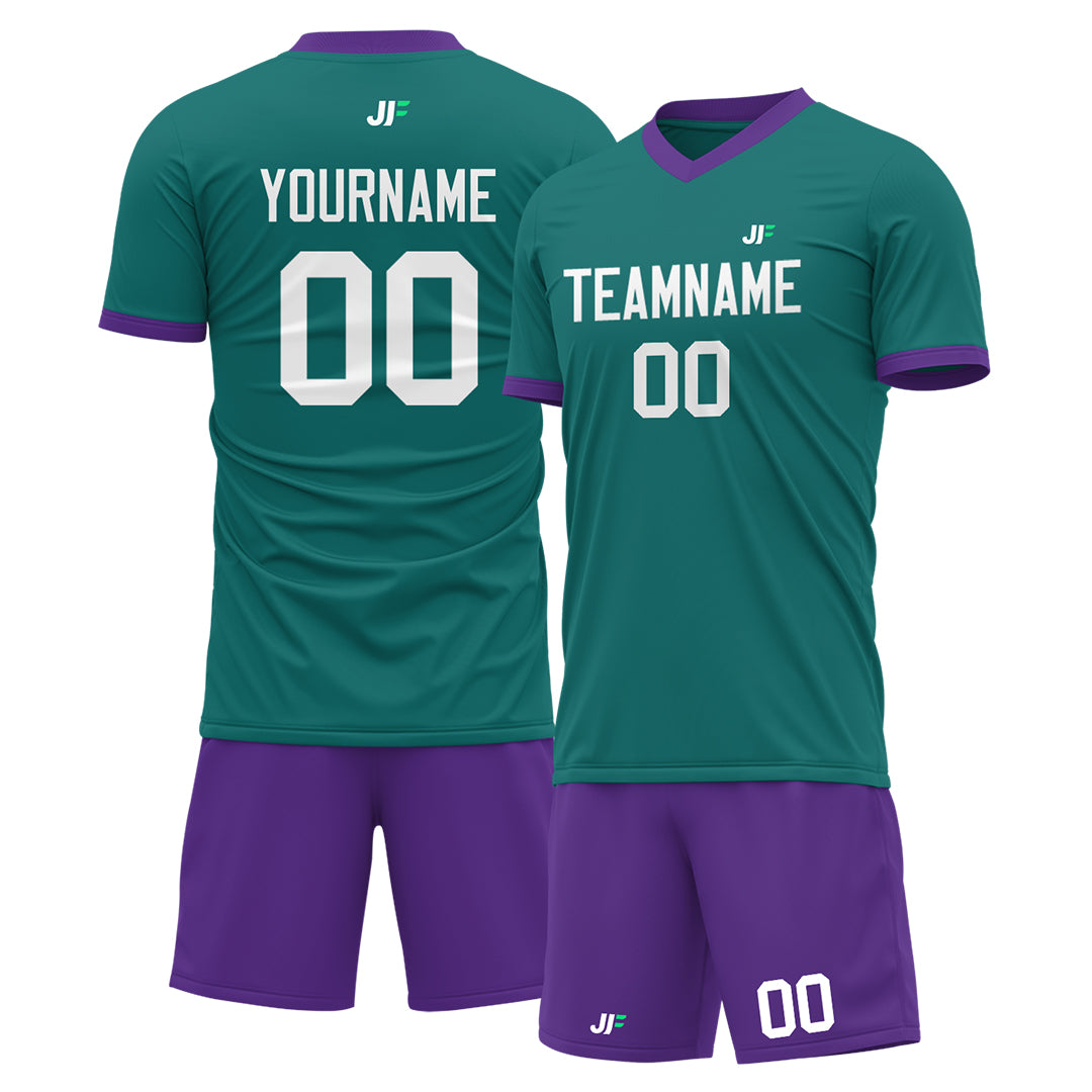 Custom Teal Soccer Uniform For Adult Youth Fans Jersey