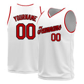 Custom White Basketball Jersey Mesh Sports Performance Team Uniform