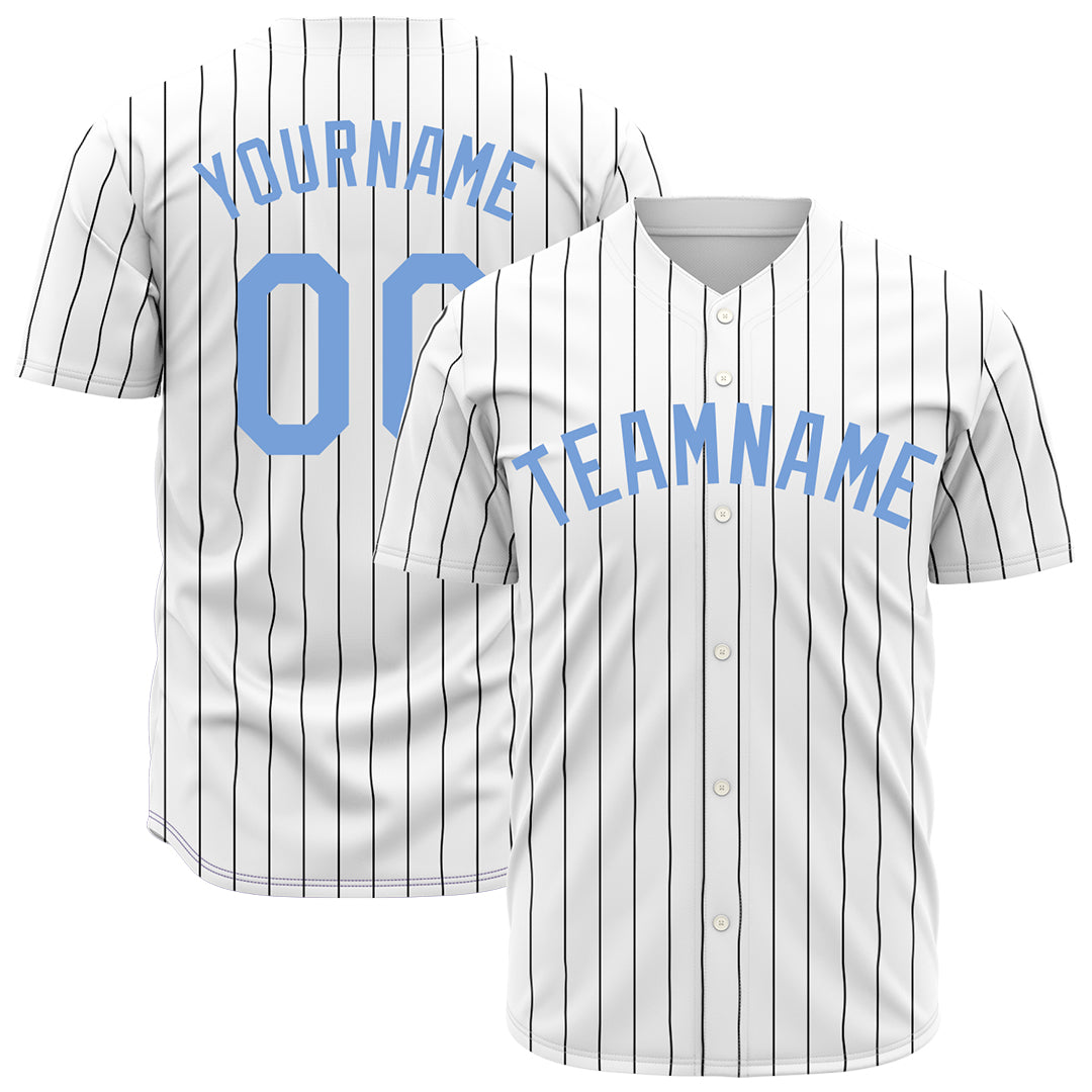 Custom Pinstripe WhiteFull Button Down Mesh Fans Special Edition Authentic Baseball Jersey