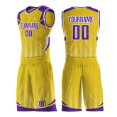 Custom Yellow Mesh Basketball Uniform Design Your Own Jersey