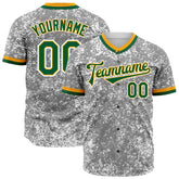 Custom Arctic Camouflage Personalized Green Font Baseball Jersey Full Button Down Authentic Shirts