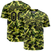 Custom Army Camo Baseball Jersey Full Button Down Fans Special Authentic Neck Shirt