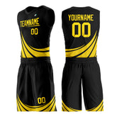 Custom Black Basketball Team Uniform Print Athletic V-Neck Mesh Jersey