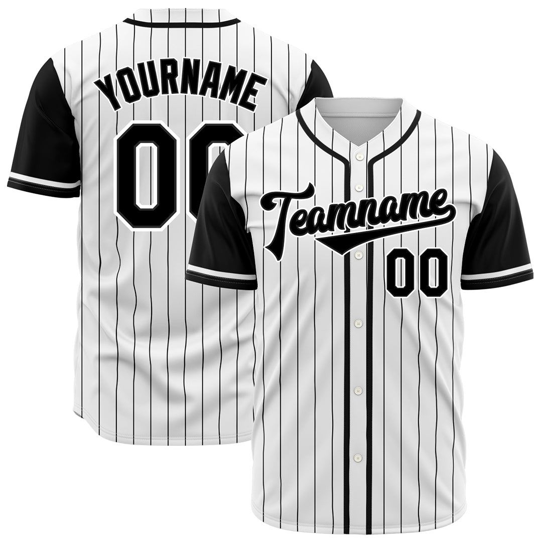 Custom Black Pinstripe Two Tone Authentic Vintage Baseball Jersey