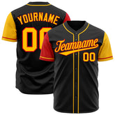 Custom Black Two Tone Fashion Baseball Jersey Authentic Hip Hop Sportswear TShirt