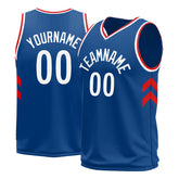 Custom Blue Basketball Jersey Athletic Sports Shirts For Aldult Youths