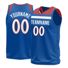 Custom Blue Basketball Jersey Mesh Athletic Sports Shirts Design Your Own