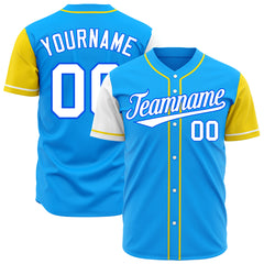 Custom Blue Two Tone Fashion Baseball Jersey Authentic Hip Hop Sportswear TShirt