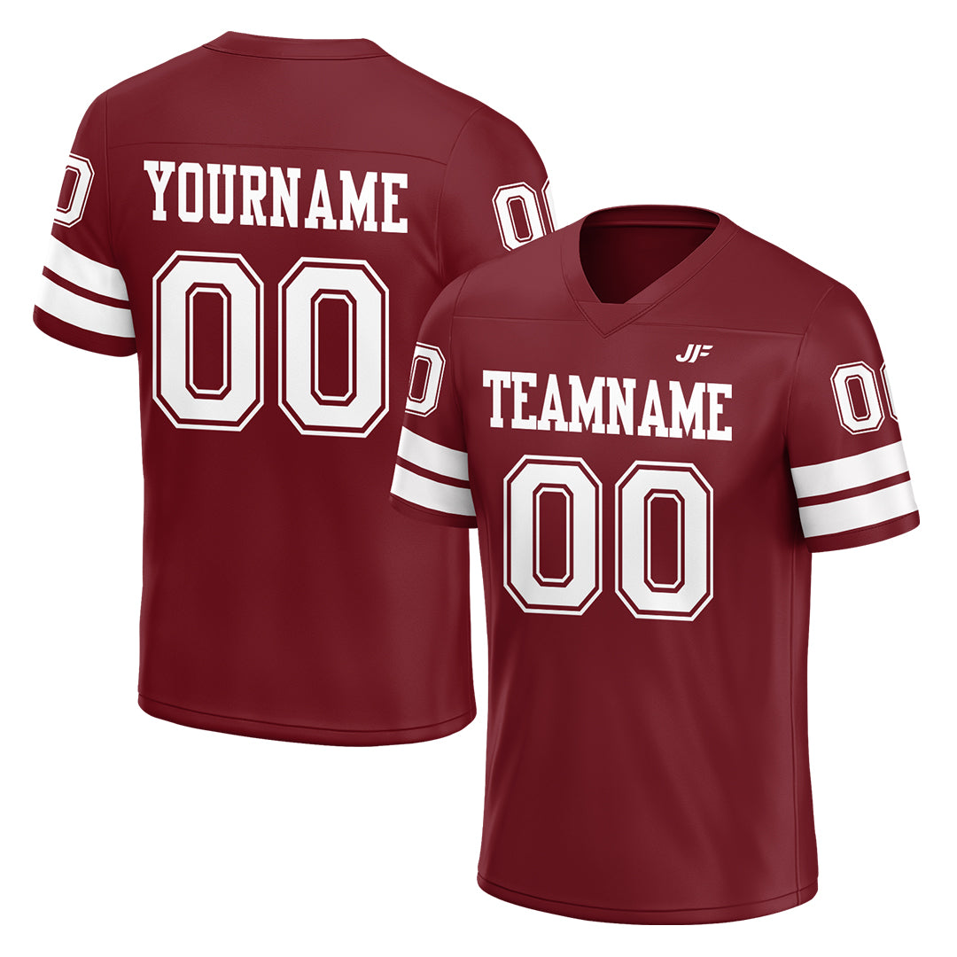 Custom Burgundy American Football Jersey Athletic Special Fans Edition Sportwear Shirt