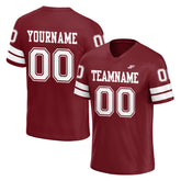 Custom Burgundy American Football Jersey Athletic Special Fans Edition Sportwear Shirt
