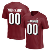 Custom Burgundy Football Jersey Athletic Special Fans Edition Design Casual Shirt
