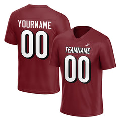 Custom Burgundy Football Jersey Athletic Special Fans Edition Design Casual Shirt