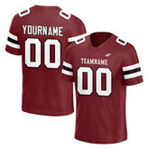 Custom Burgundy Football Jersey Print Name Number Logo American Special Fans Edition Design Shirts
