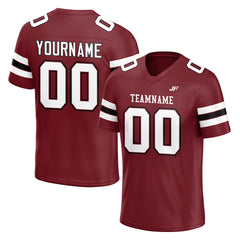 Custom Burgundy Football Jersey Print Name Number Logo American Special Fans Edition Design Shirts