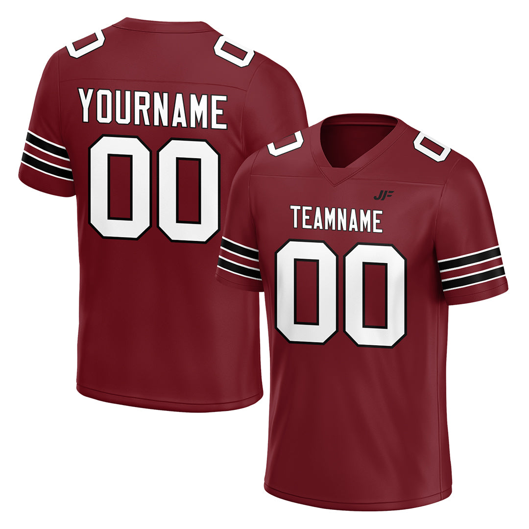 Custom Burgundy USA Football Jersey Athletic Special Fans Edition Sportwear Shirt