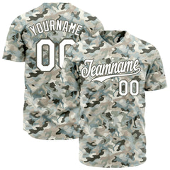 Custom Camo Baseball Jersey Full Button Down Fans Special Edition Authentic Shirt