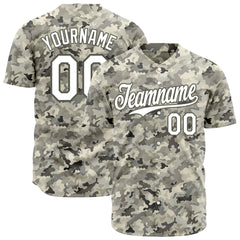 Custom Camo Baseball Jersey Full Button Down Fans Special Edition Authentic V Neck Shirt
