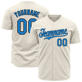 Custom Cream Baseball Jersey Authentic Hip Hop Button Down Vintage Shirt