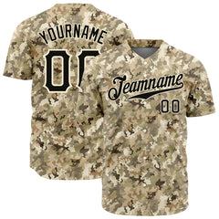 Custom Digital Camo Baseball Jersey Full Button Down Fans Edition Authentic Shirt
