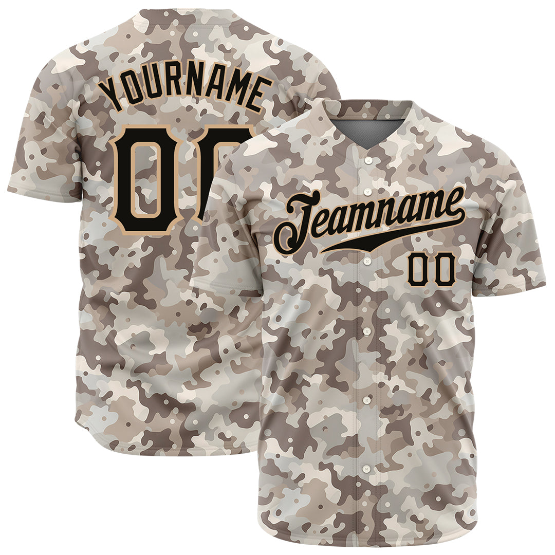 Custom Digital Camo Baseball Jersey Full Button Down Fans Special Edition Shirt