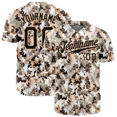 Custom Digital Camo Baseball Jersey Full Button Down Fans Special Edition T Shirt