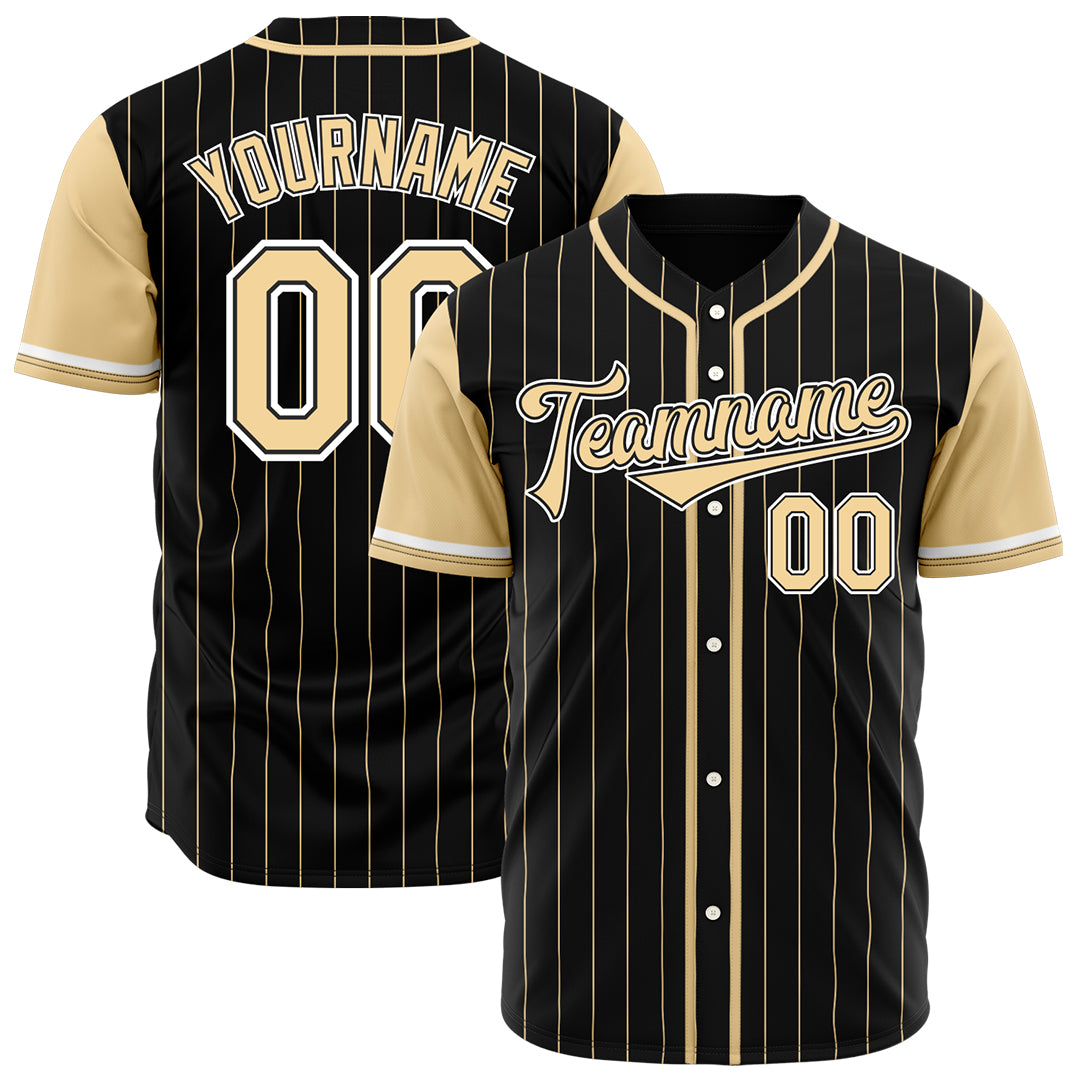 Custom Gold Pinstripe Two Tone Authentic Vintage Baseball Jersey